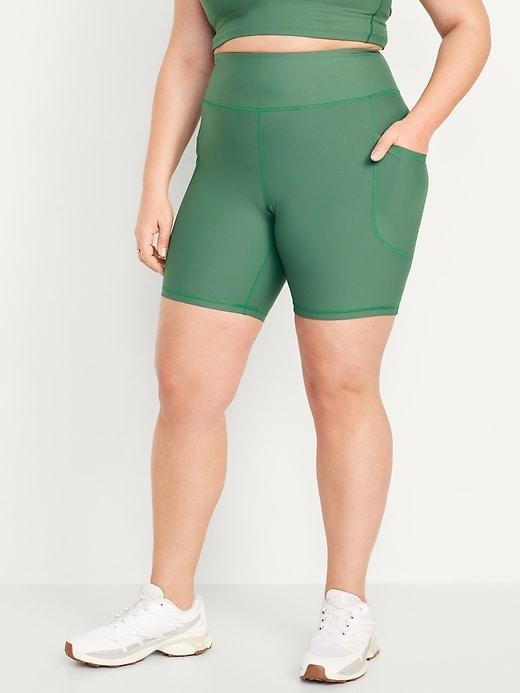 High-Waisted PowerSoft Biker Shorts -- 8-inch inseam Product Image