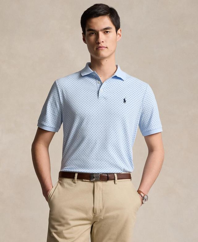 Polo Ralph Lauren Mens Classic-Fit Soft Cotton Polo Shirt - Exec Dot Product Image