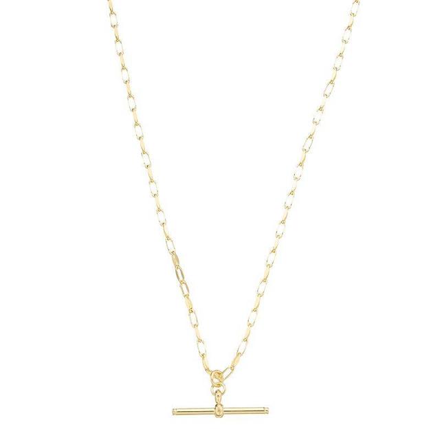 14k Gold Over Sterling Silver Toggle Link Necklace, Womens Gold Tone Product Image