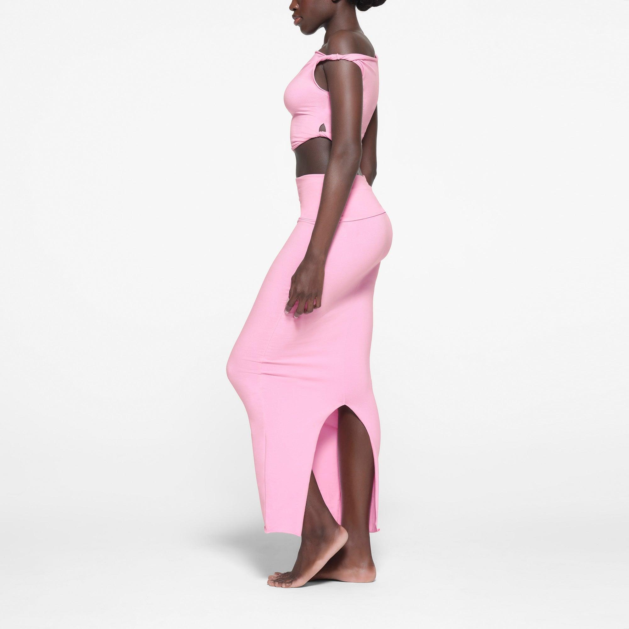 COTTON JERSEY FOLDOVER SKIRT | COTTON CANDY Product Image