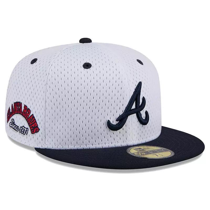 Mens New Era Atlanta Braves Throwback Mesh 59FIFTY Fitted Hat Product Image