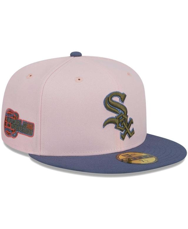 Mens New Era Pink Chicago White Sox Olive Undervisor 59FIFTY Fitted Hat - Pink Product Image