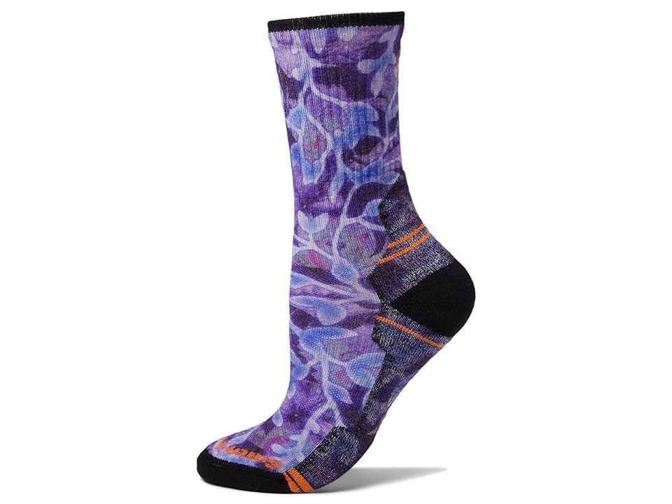 Smartwool Hike Light Cushion Floral Print Crew Iris) Women's No Show Socks Shoes Product Image