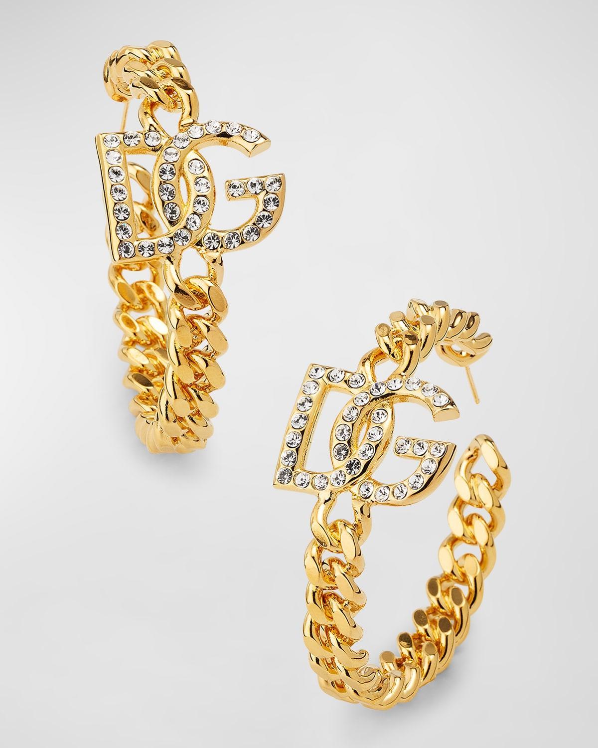 DG Logo Chain Hoop Earrings Product Image