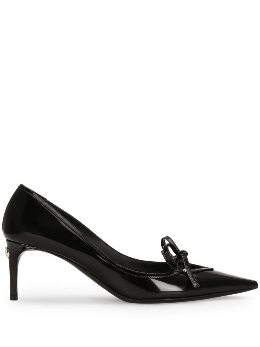 Polished Calfskin Pumps In Black Product Image