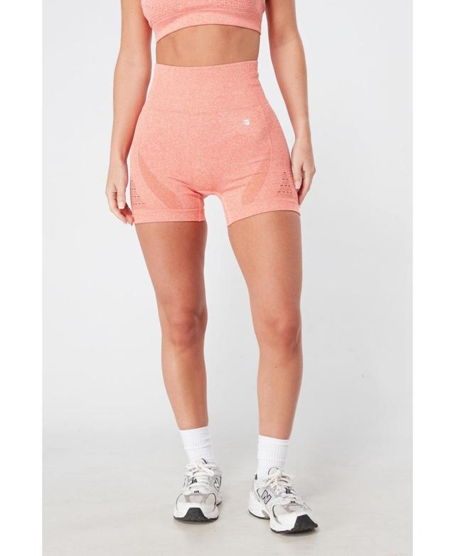 Womens Seamless Marl Laser cut Shorts Product Image