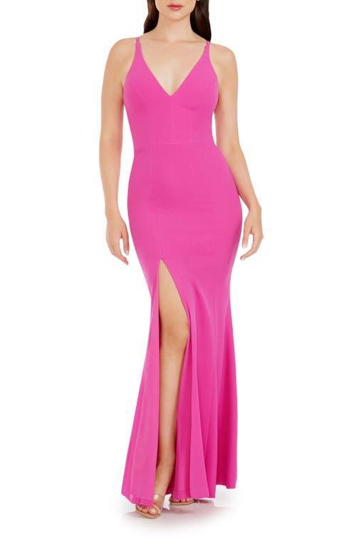 Dress the Population Iris Slit Crepe Gown Product Image