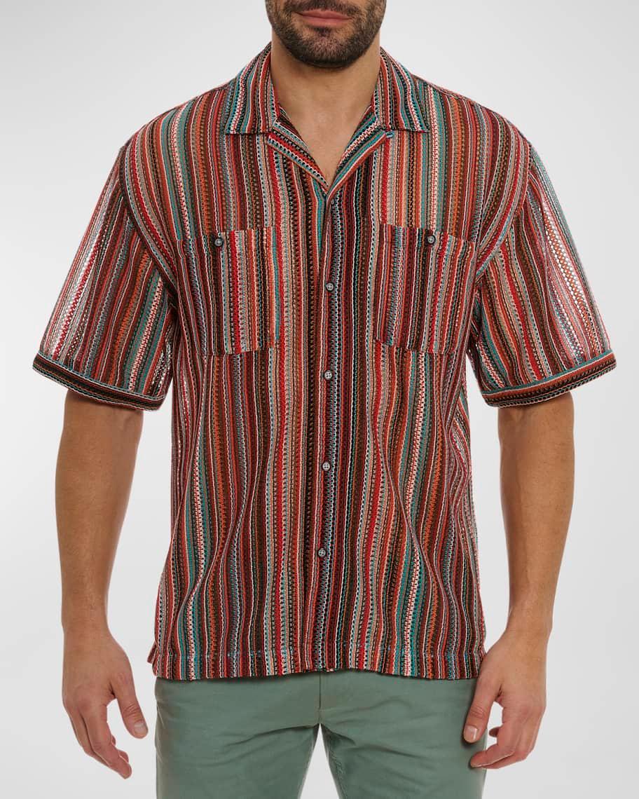 Mens Serape Stripe Camp Shirt Product Image