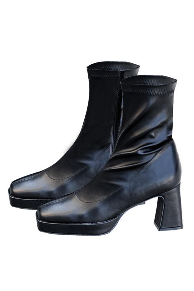 Candace Black Square Toe Bootie Product Image