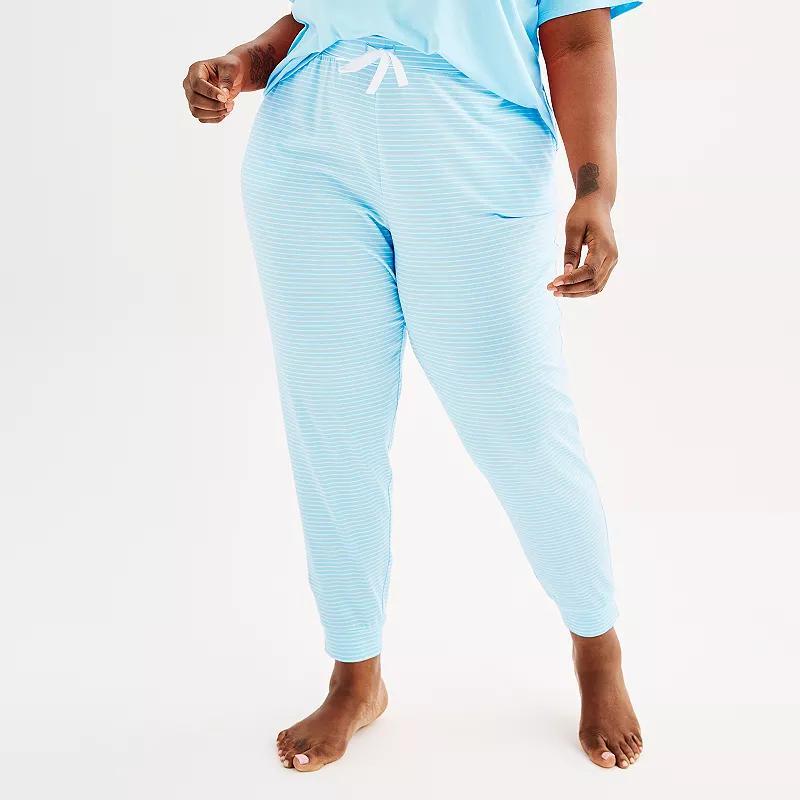 Plus Size Sonoma Goods For Life Cotton Modal Cuffed Sleep Pants, Womens Product Image