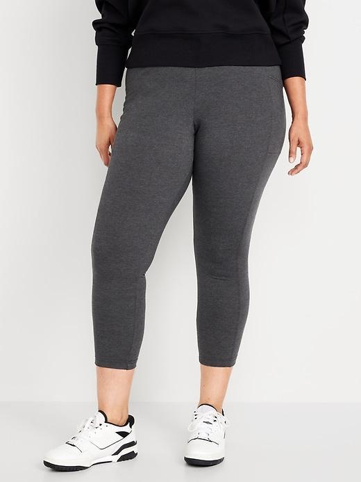 High-Waisted Side Pocket 7/8 Leggings Product Image