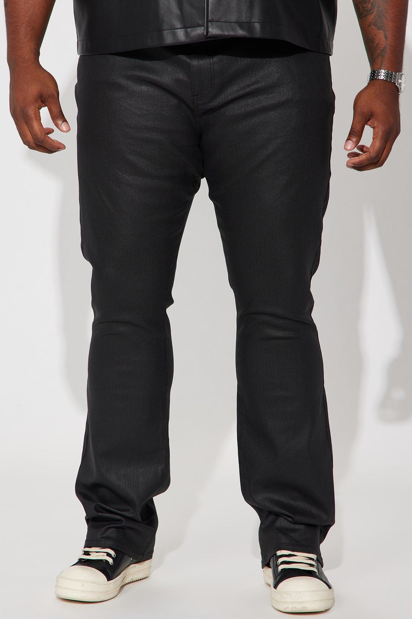 As I Do Waxed Stacked Skinny Flare Jeans - Black Product Image