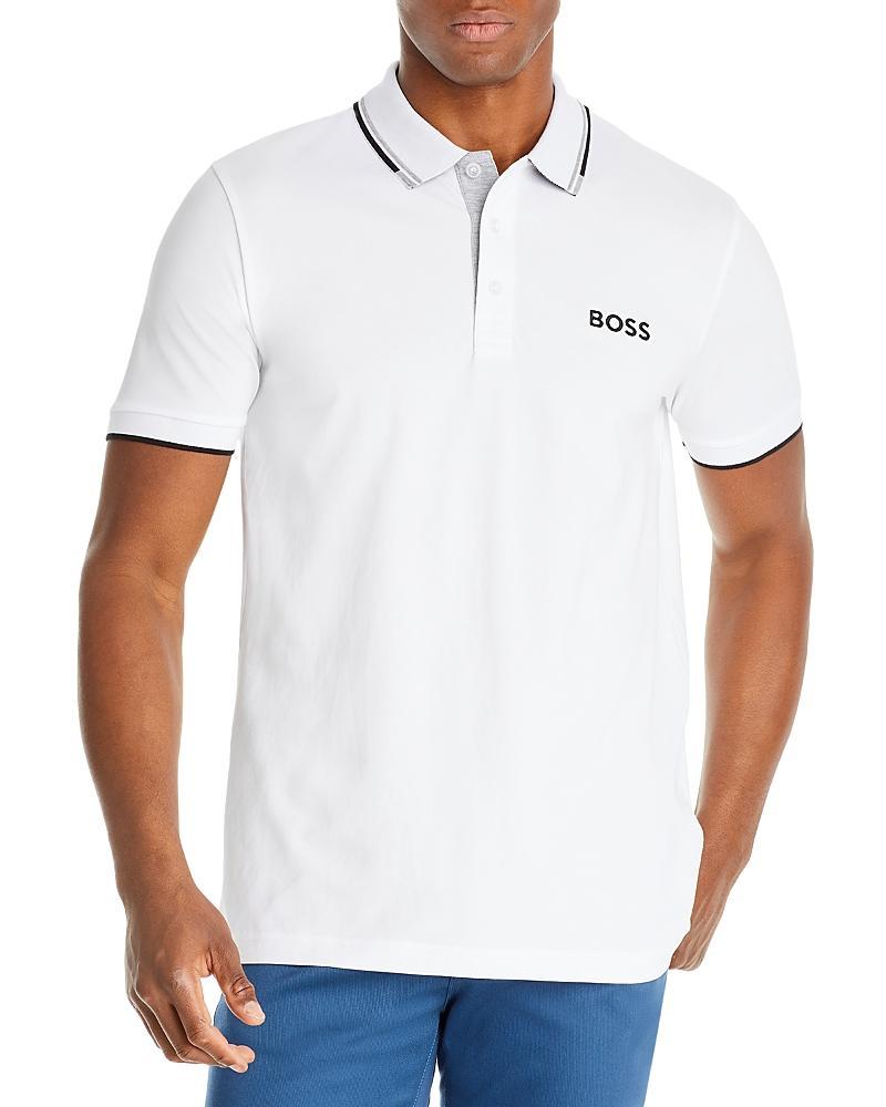 Boss Mens Cotton-Blend Polo Shirt Product Image