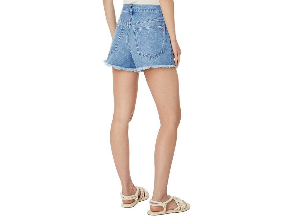 Madewell Relaxed Mid-Length Denim Shorts in Bonavie Wash: Raw-Hem Edition Women's Jumpsuit & Rompers One Piece Product Image