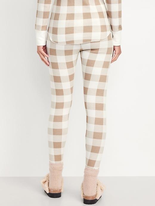 High-Waisted Waffle Pajama Leggings Product Image