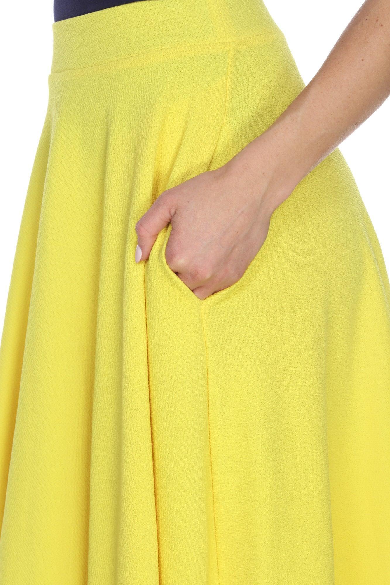 Flared Midi Skirt with pockets Product Image