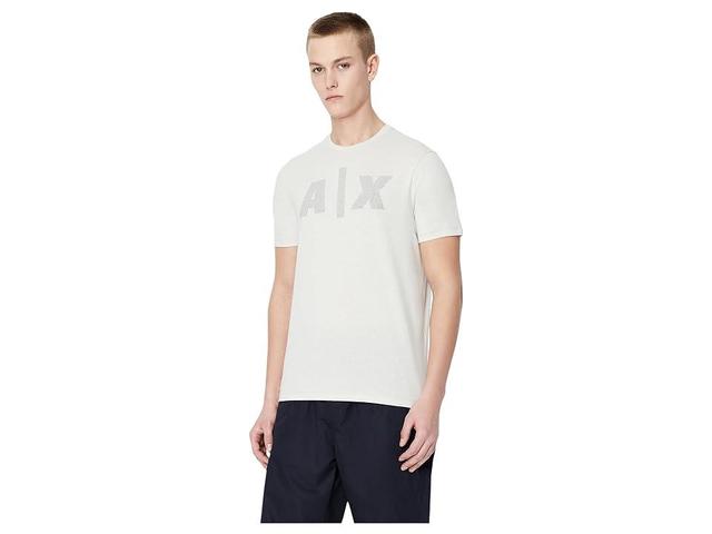 Armani Exchange Cotton A| X Logo T-Shirt (Solid Light/Pastel Grey) Men's Clothing Product Image