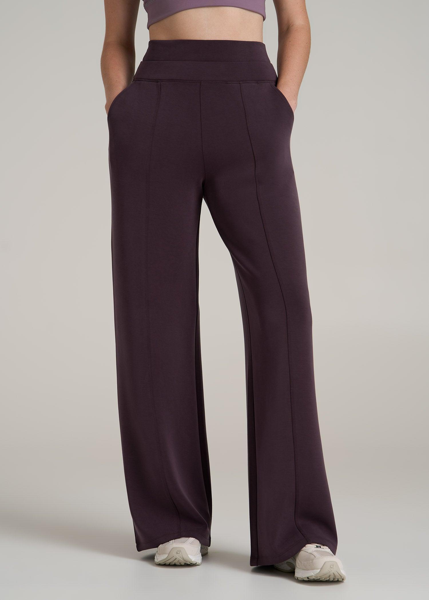 Butter Wide Leg Ultra High Rise Pant for Tall Women in Deep Purple Product Image