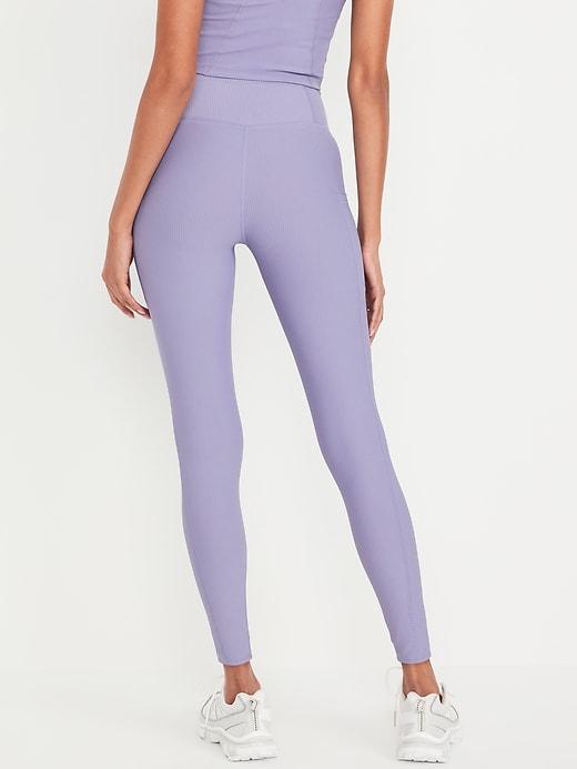 High-Waisted PowerSoft Rib Leggings Product Image