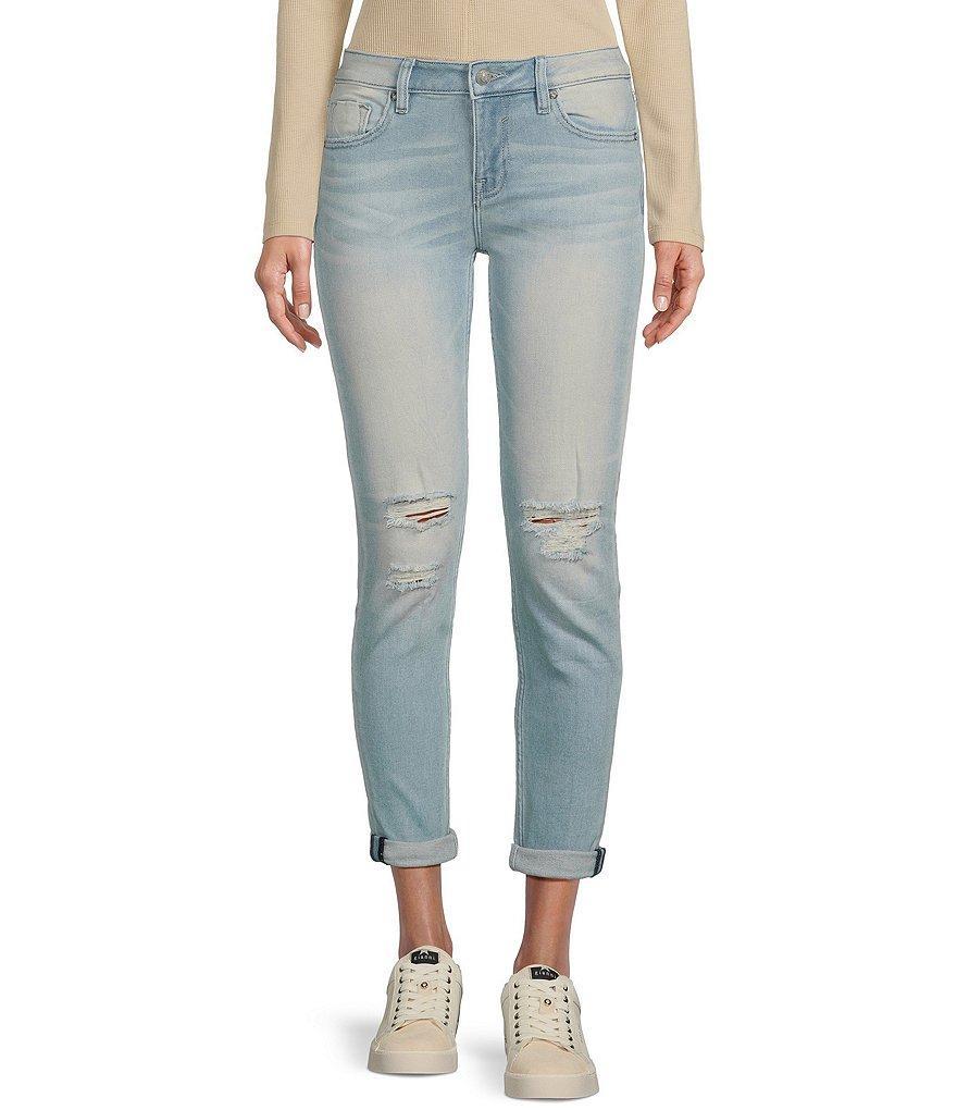 Vigoss Thompson Mid Rise Destructed Tomboy Jeans Product Image