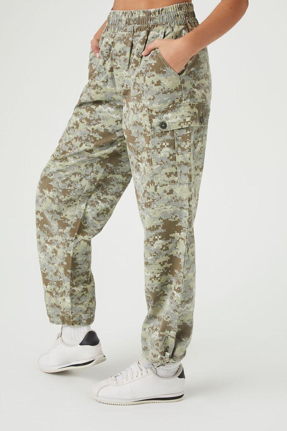 Twill Camo Print Cargo Joggers | Forever 21 Product Image