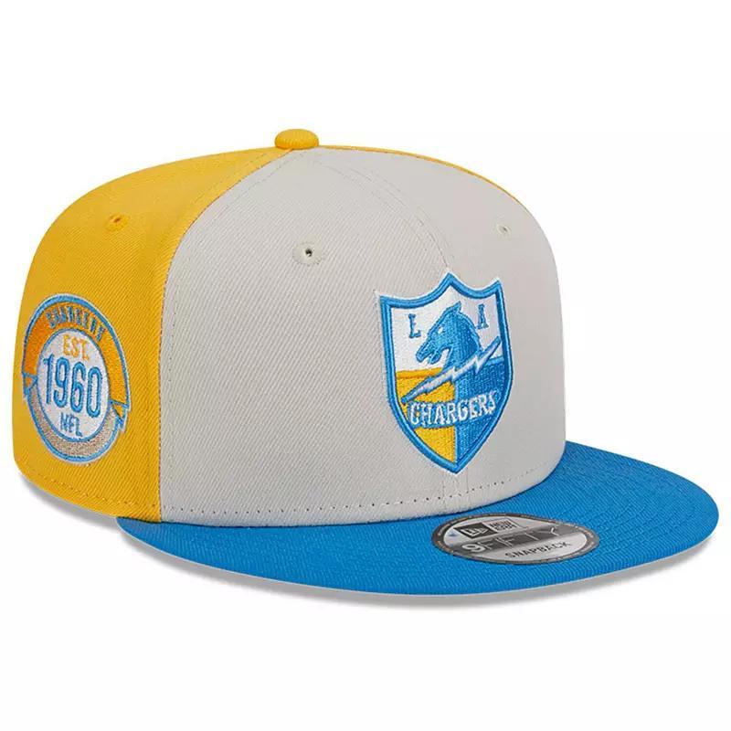 Mens New Era Cream Los Angeles Chargers 2023 Sideline Historic 9FIFTY Snapback Hat - Cream Product Image