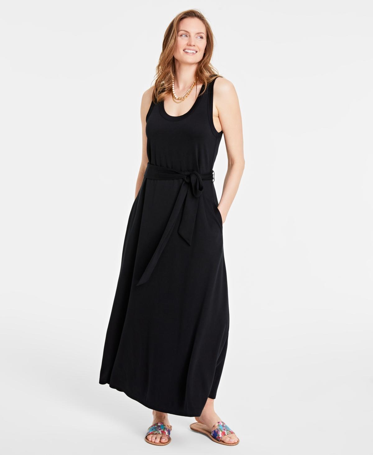 On 34th Womens Scoop-Neck Waist-Tie Maxi Dress, Created for Macys Product Image