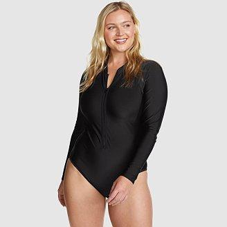 Women's Long-Sleeve One-Piece Swimsuit Product Image