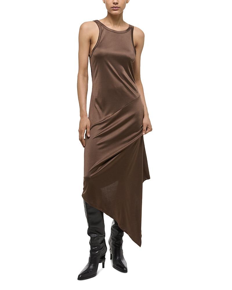 Womens Jersey Asymmetric-Hem Sleeveless Maxi Dress Product Image