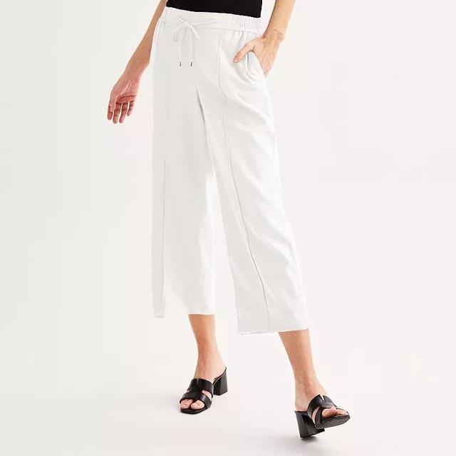 Womens Nine West Mid-Rise Cropped Drawstring Pants Product Image