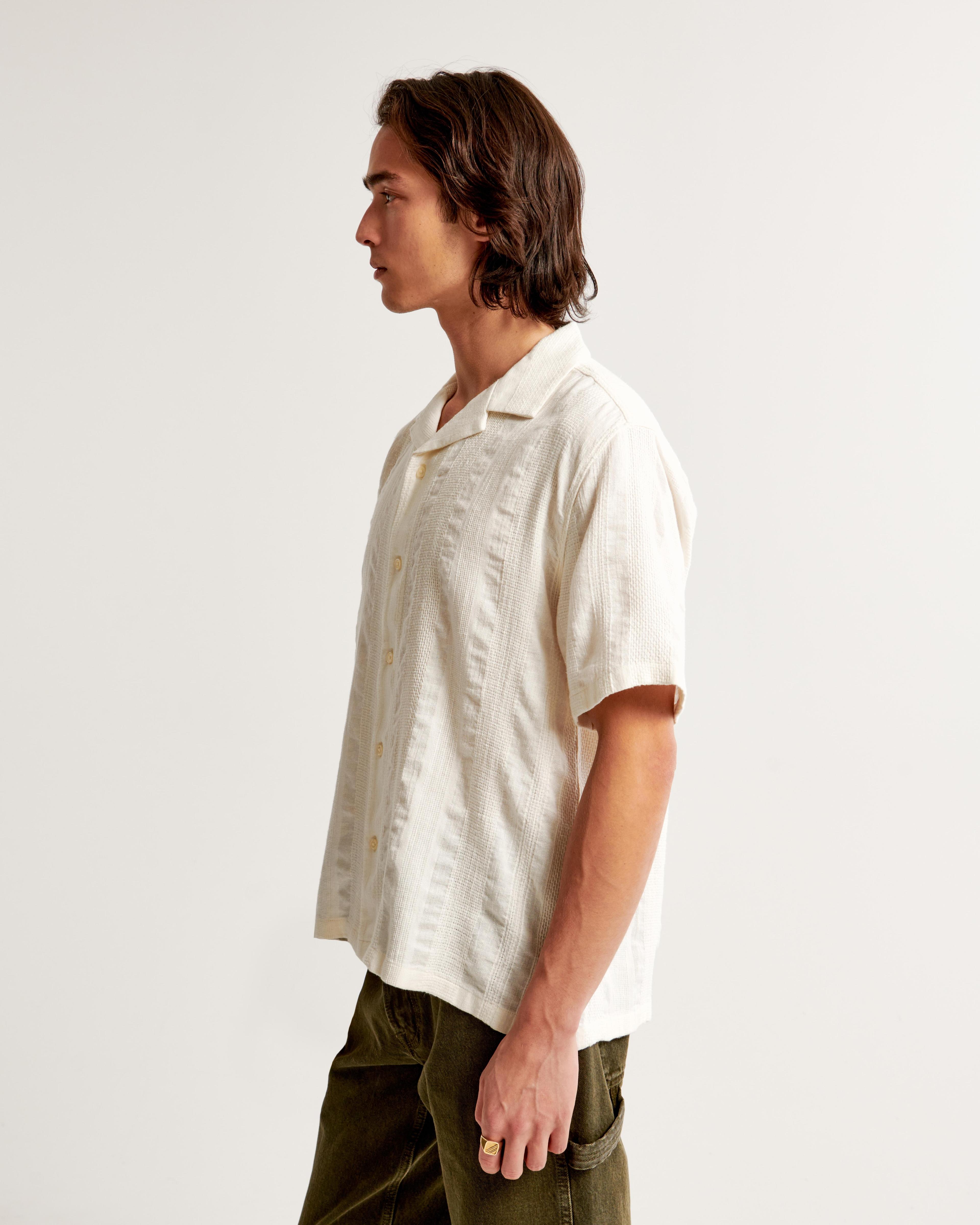 Camp Collar Summer Linen-Blend Shirt Product Image