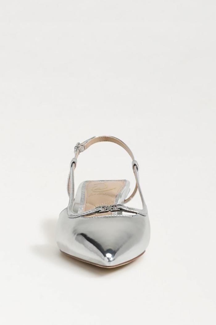 Toni Slingback Kitten Heel - Soft Silver Metallic Product Image