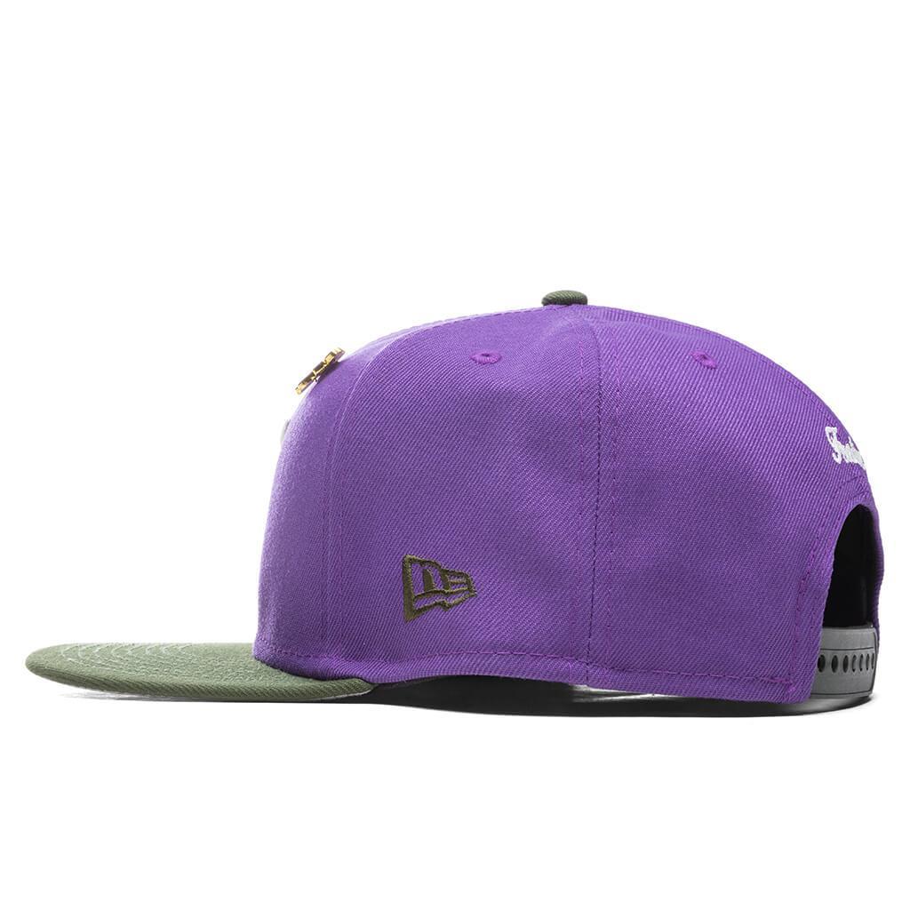 Feature x New Era Old English F Snapback Hat w/ Pin - Varsity Purple/Rifle Green Male Product Image