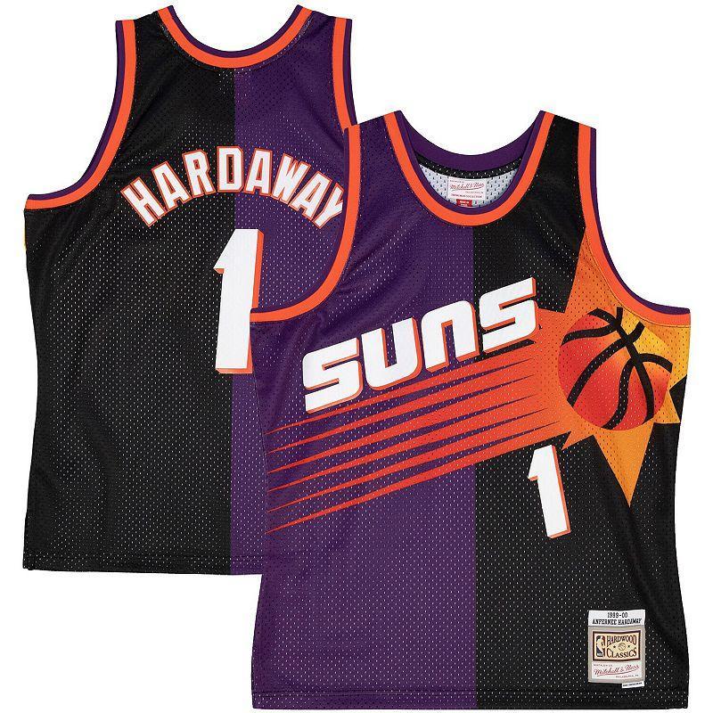 Mens Mitchell & Ness Penny Hardaway Purple, Black Phoenix Suns Hardwood Classics 1999-00 Split Swingman Jersey - Purple, Black Product Image