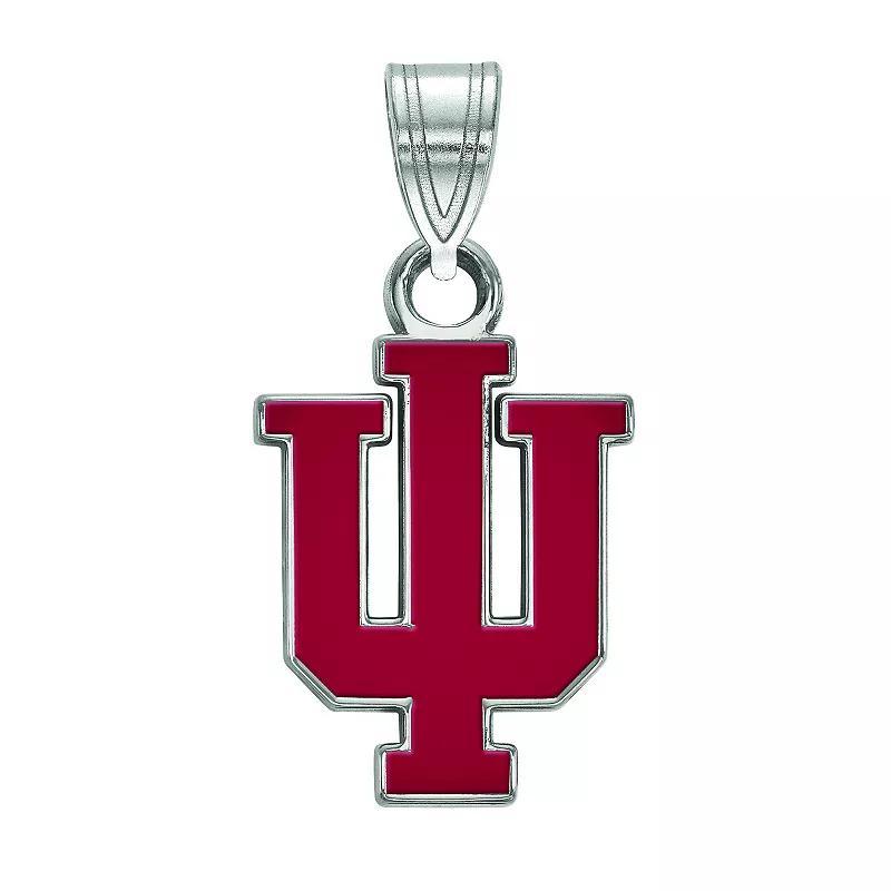 LogoArt Indiana Hoosiers Sterling Silver 14K Gold Plated Small Enamel Pendant, Womens Product Image