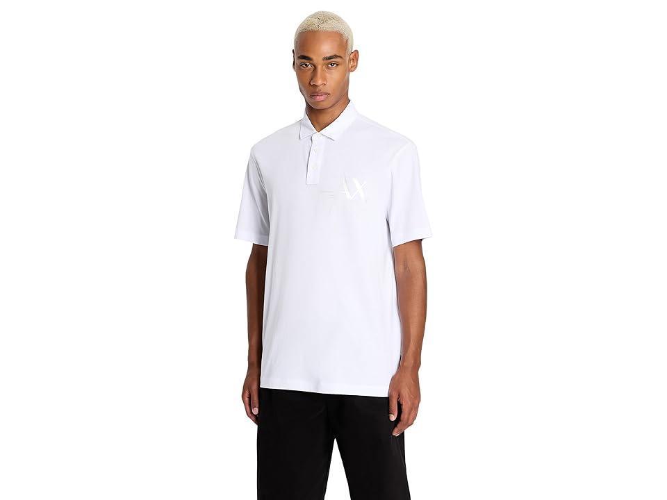 Armani Exchange Metallic AX Logo Polo Men's Clothing Product Image