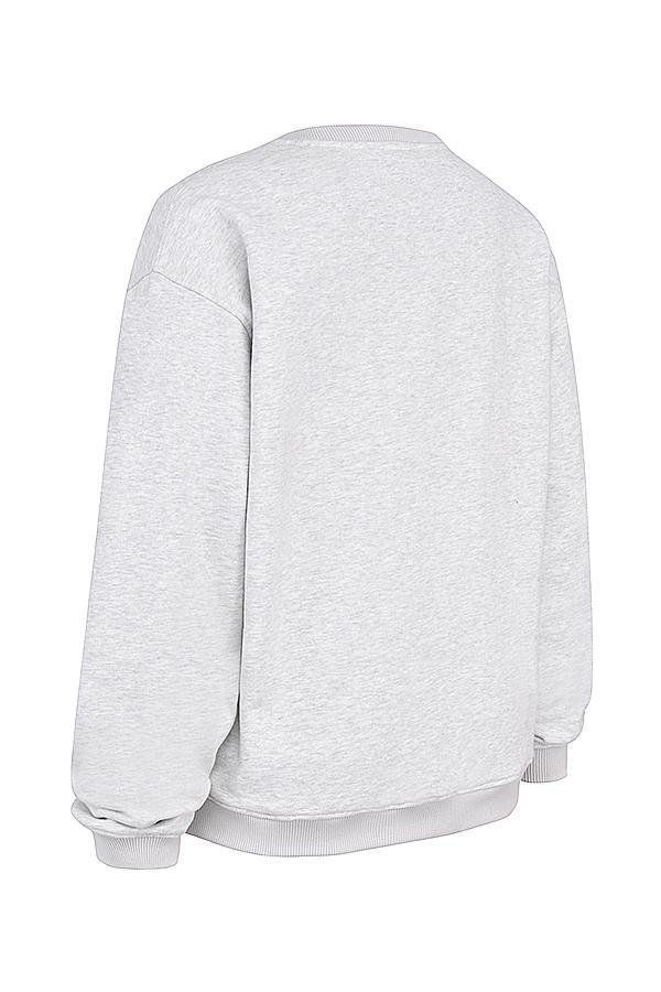 Haze Light Grey Marl Crew Neck Sweatshirt Product Image