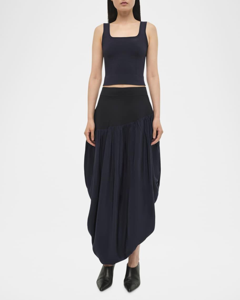 Nala Drop-Waist Combo Midi Skirt Product Image