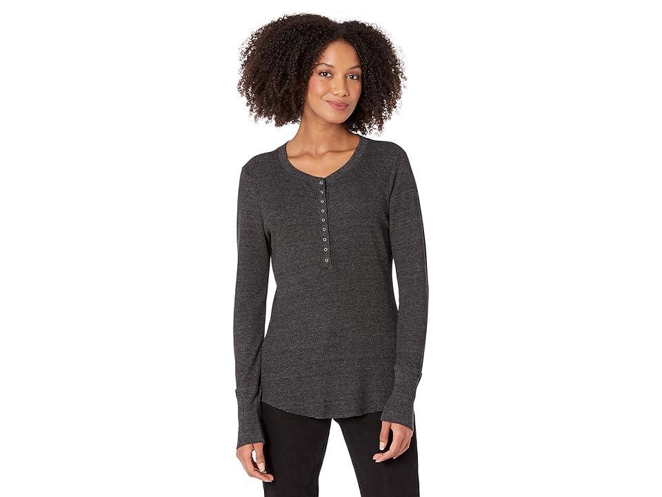 Michael Stars Regan Henley (Charcoal) Women's Clothing Product Image