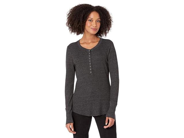 Michael Stars Regan Henley (Charcoal) Women's Clothing Product Image