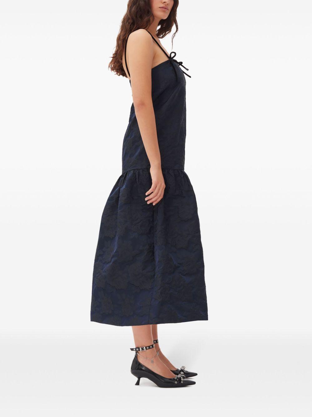 patterned-jacquard midi dress Product Image