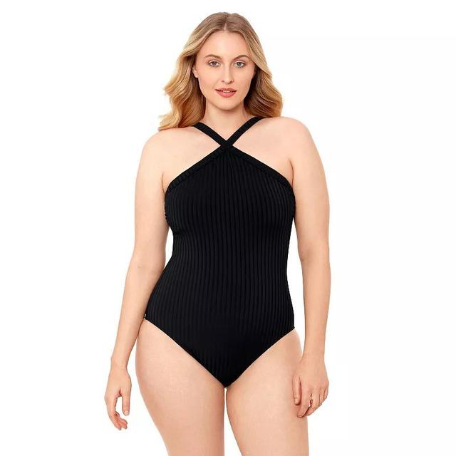 Womens S3 Swim High Neck One-Piece Swimsuit Product Image