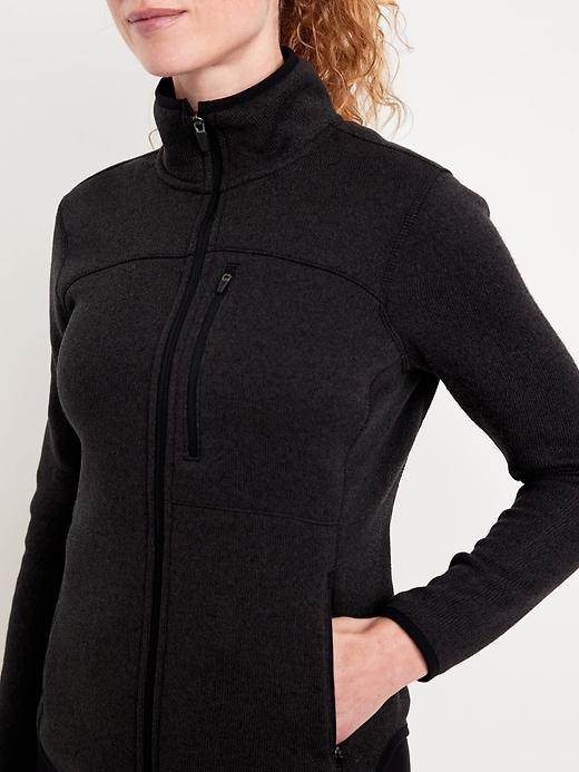 Fleece-Knit Zip Jacket Product Image