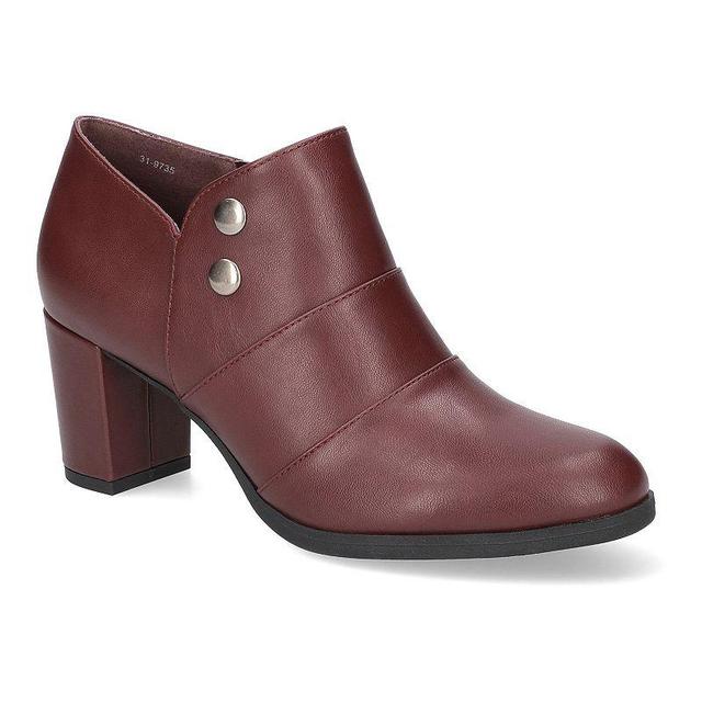 Easy Street Leilani Womens Ornament Block Heel Ankle Boots Red Product Image