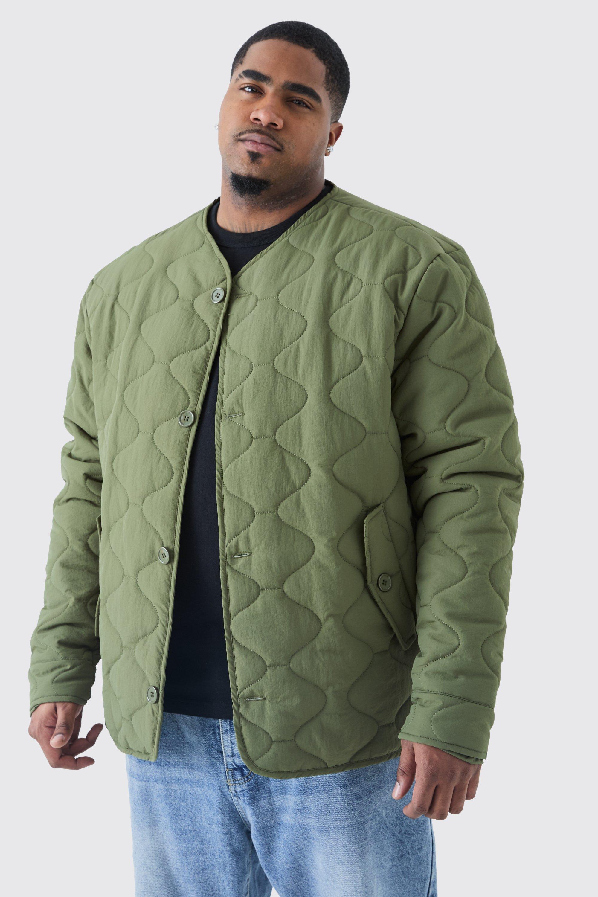 Plus Onion Quilted Liner Jacket | boohooMAN USA Product Image