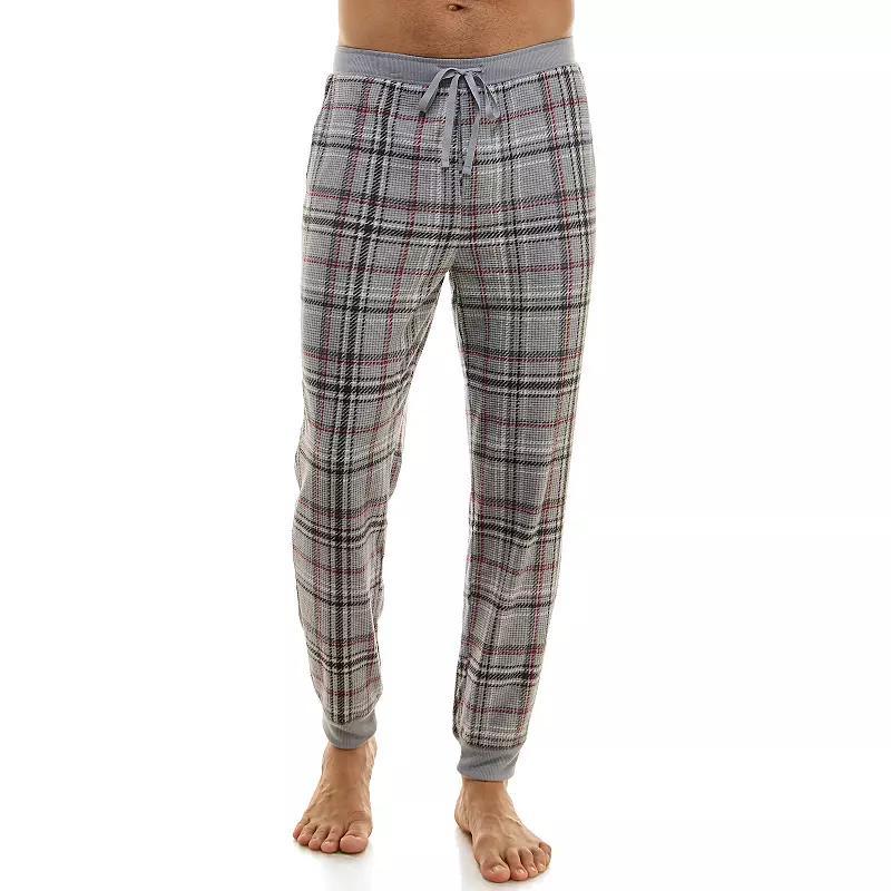 Mens Sonoma Goods For Life Super Soft Waffle Banded Bottom Pajama Pants Blue Shore Product Image