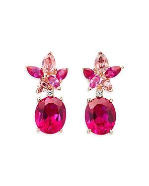 Anabela Chan Tutti Frutti Multi Simulated Stone Lily Drop Earrings Product Image