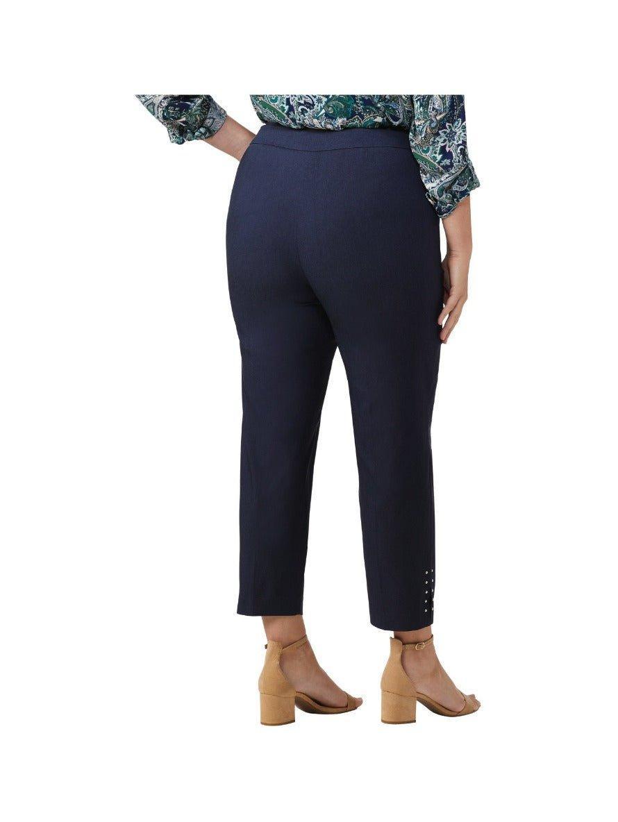 Roz & Ali Tummy Control Millennium Ankle Pant With Grommet Rivet Tape Trim - Plus Product Image