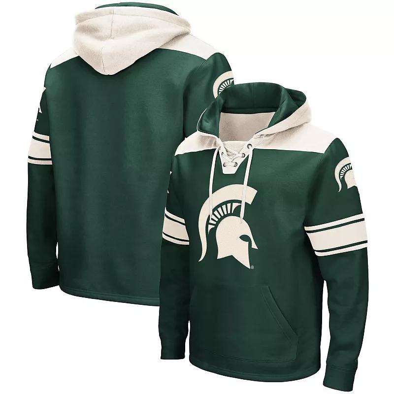 Mens Colosseum Green Michigan State Spartans 2.0 Lace-Up Pullover Hoodie Product Image