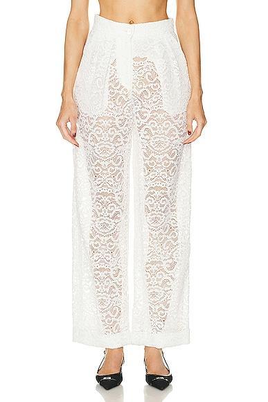 Interior The Gertude Sheer Cotton Blend Lace Pants Product Image